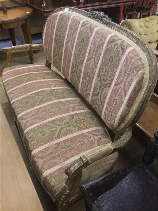 French giltwood settee